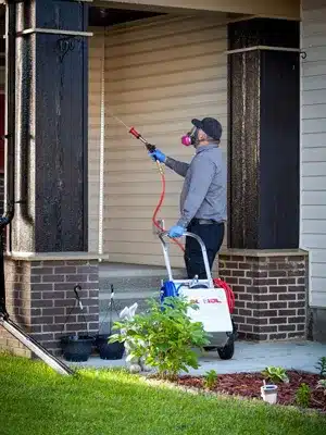 Spraying Treatment Spiders Webs